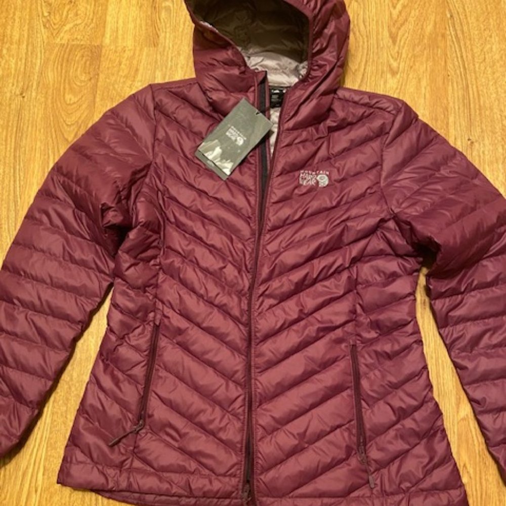 Womens Mountain Hardwear Glen Alpine Hooded Jacket-Medium in Marionberry